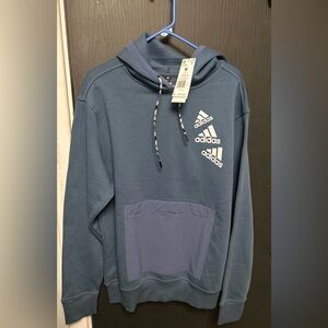 Adidas Men's Hoodie in Steel Blue